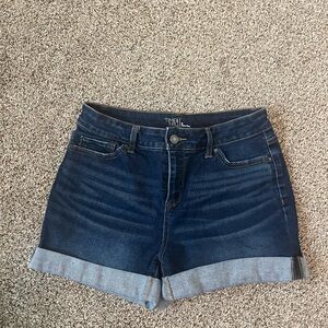 Time and Tru Blue Jean Shorts Mid-Waisted Cuffed